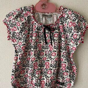 Children's floral short-sleeved top 100cm